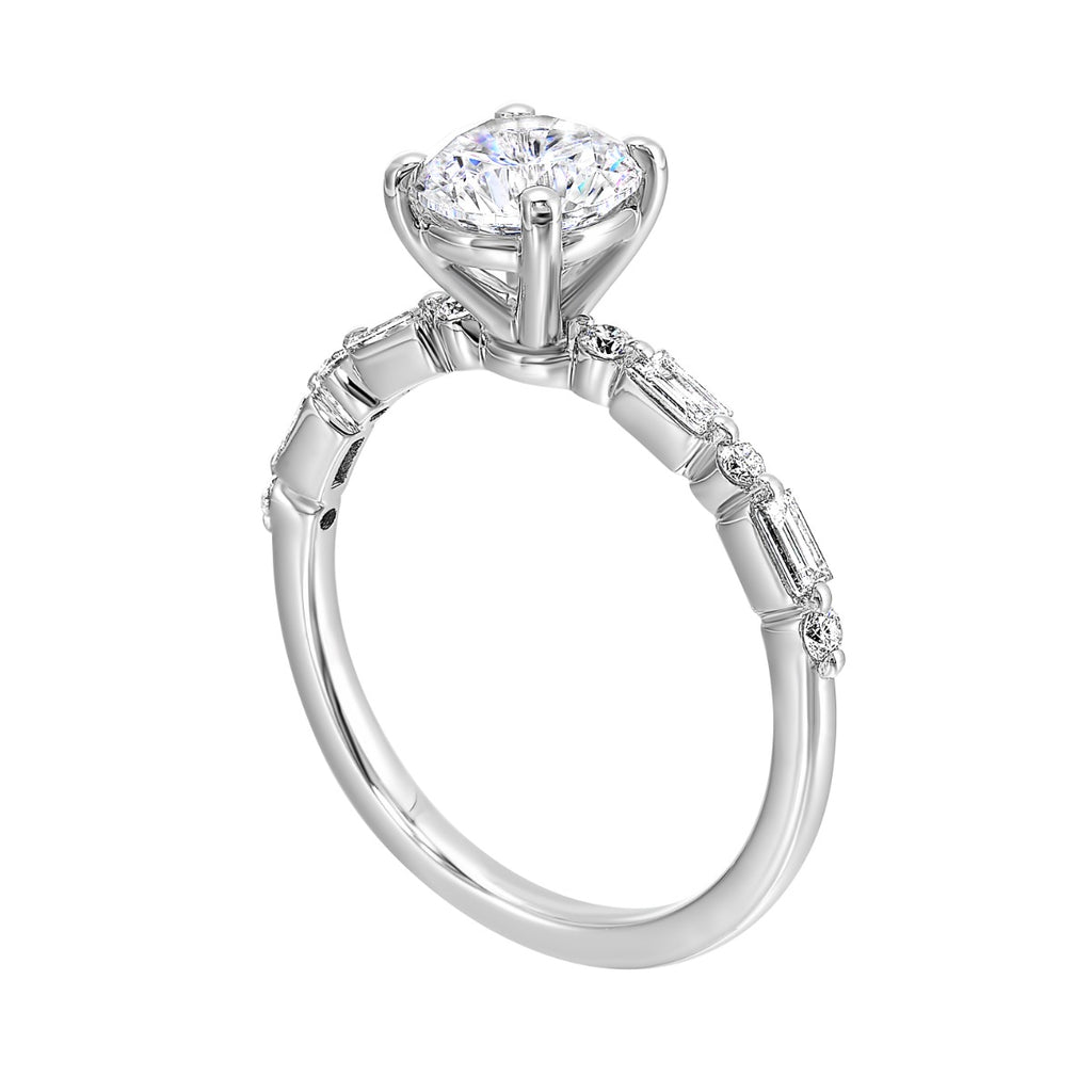 Radiant Harmony Solitaire Semi-Mount Ring .25CTW