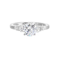 Lustrous Five-Stone Diamond Semi-Mount Ring