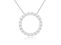 14k White Gold .50ctw Diamond Circle Necklace