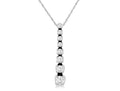 14k White Gold .25ctw Diamond Stick Fashion Necklace