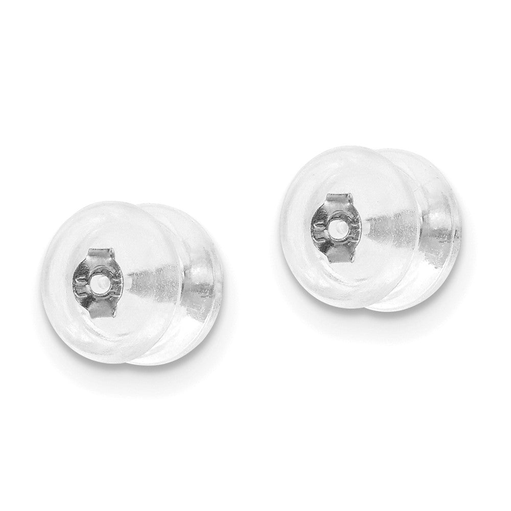 Arden Silicone Sliders 14k WG Mushroom 1 Pair