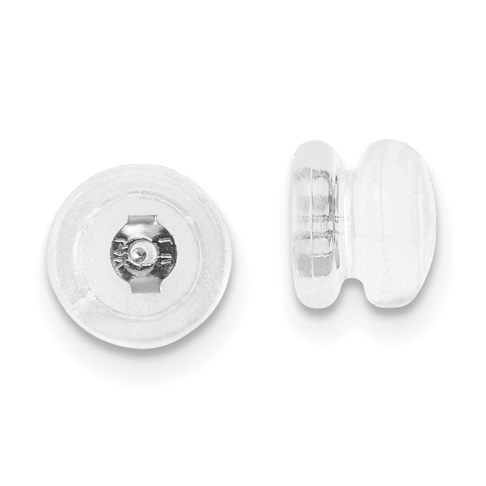 Arden Silicone Sliders 14k WG Mushroom 1 Pair