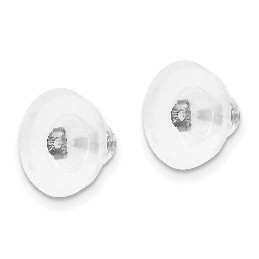 Zephira Silicone Sliders 14k WG Disk 1 Pair