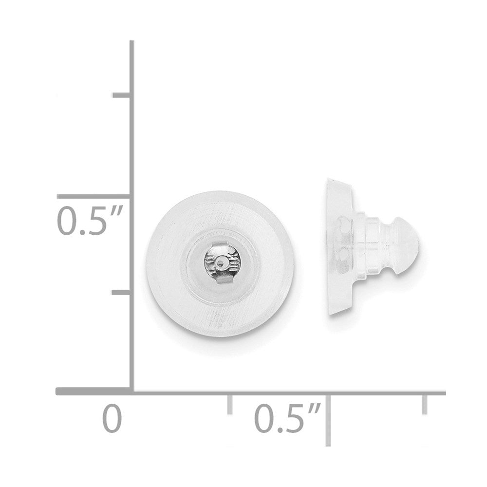 Zephira Silicone Sliders 14k WG Disk 1 Pair
