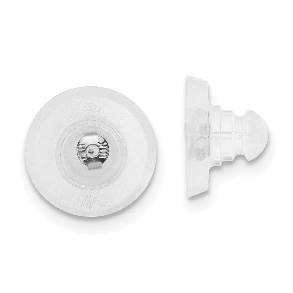 Zephira Silicone Sliders 14k WG Disk 1 Pair