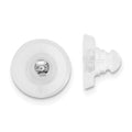 Zephira Silicone Sliders 14k WG Disk 1 Pair