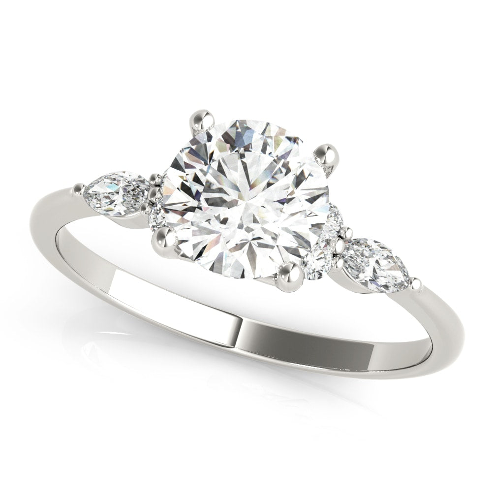 White Platinum 3 Stone Diamond Engagement Ring