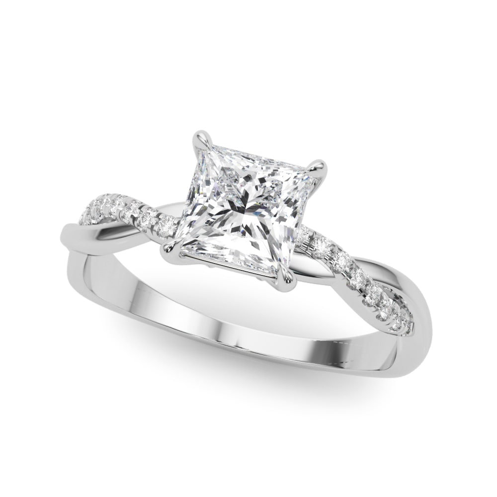 White Platinum Diamond Engagement Ring