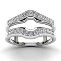 14k White Gold Ring Enhancer Angle View