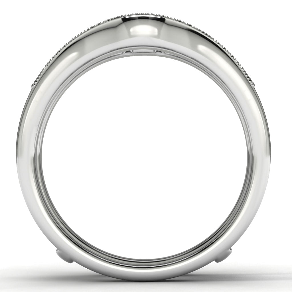 14k White Gold Ring Enhancer Finger View
