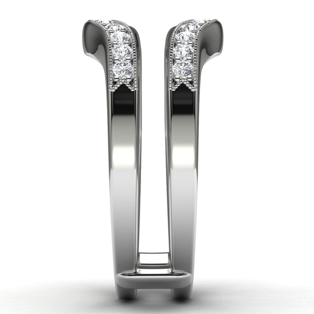 14k White Gold Ring Enhancer Side View