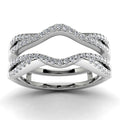 14k White Gold Ring Enhancer Angle View