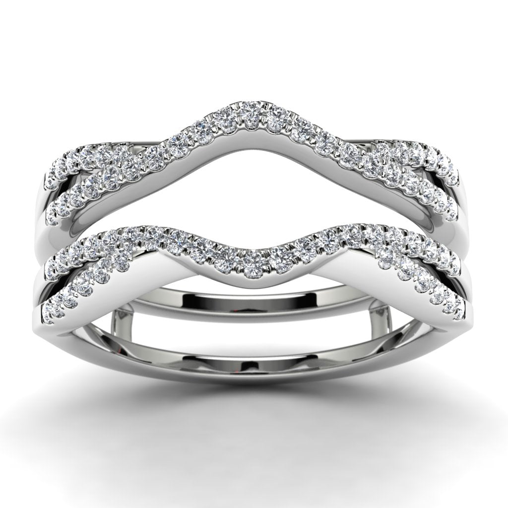 14k White Gold Ring Enhancer Angle View