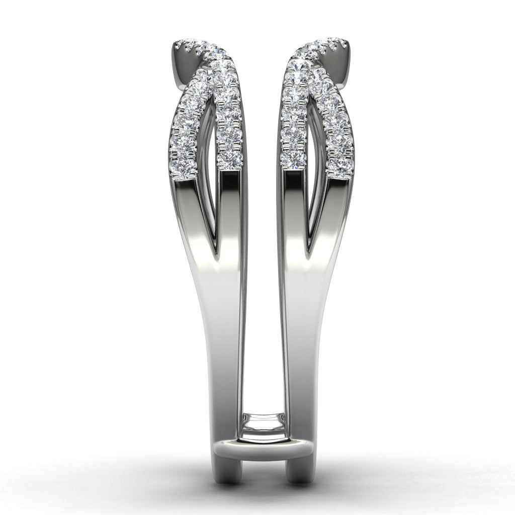 14k White Gold Ring Enhancer Side View