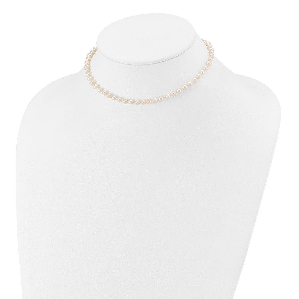 Dreamy 14k 4-5mm White Semi-Round Freshwater Cultured Pearl 12 inch Necklace