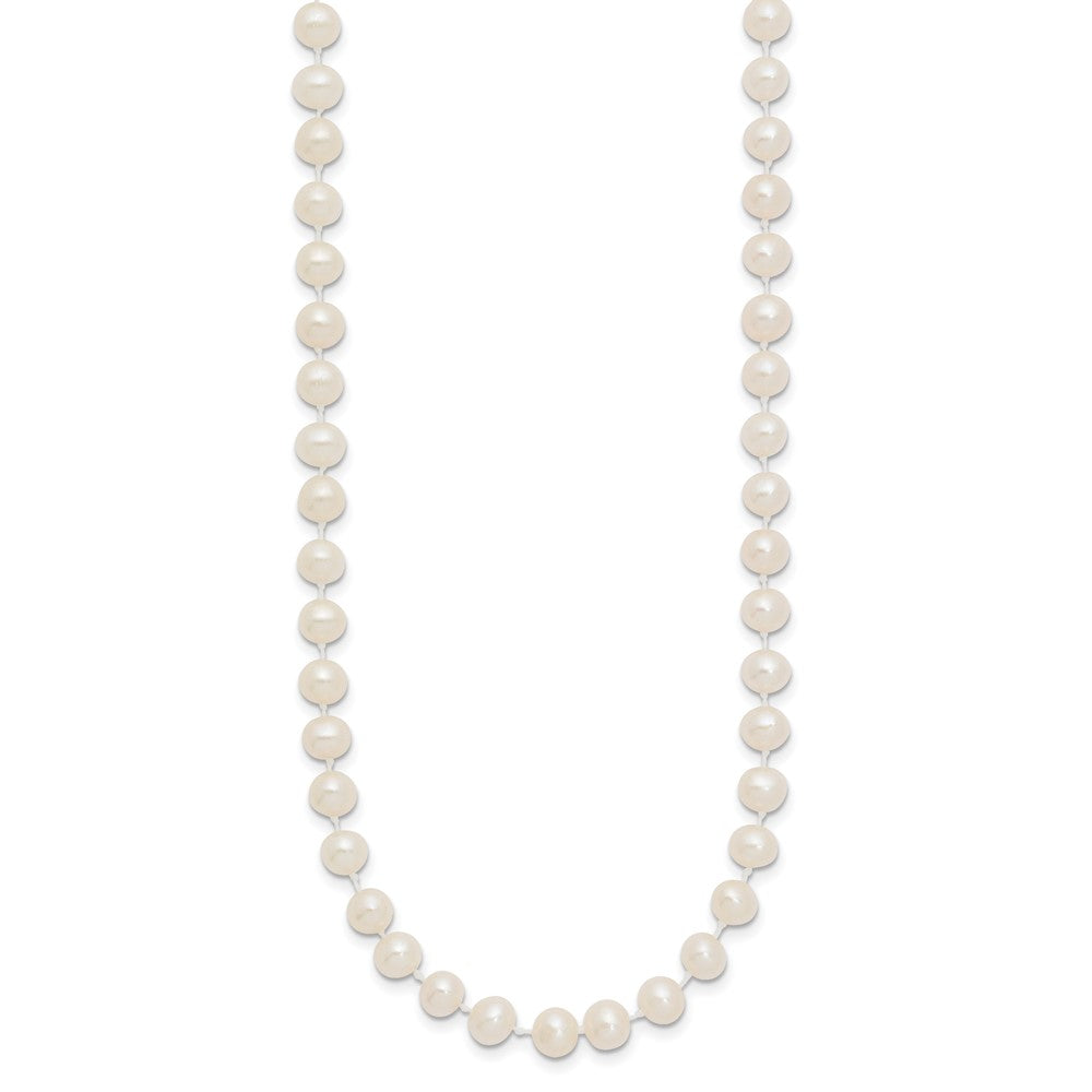 Marshmallow Pie 14k 5-6mm White Semi-Round Freshwater Cultured Pearl 16 inch Necklace