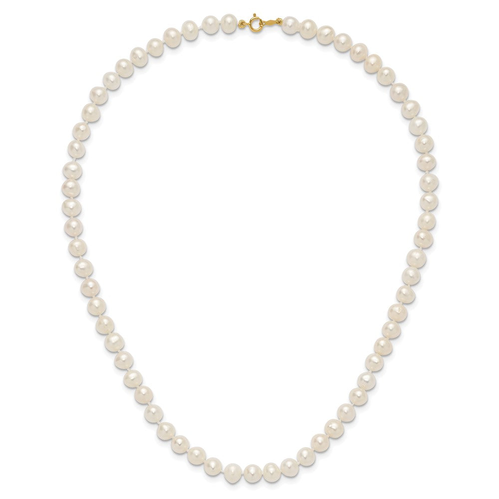 Sprout Wink 14k 6-7mm White Semi-Round Freshwater Cultured Pearl 16 inch Necklace