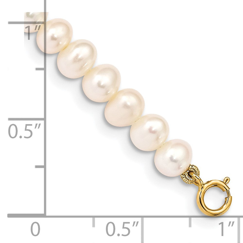 Liora 14k Madi K 4-5mm White Egg Shape Freshwater Cultured Pearl 5 inch Bracelet