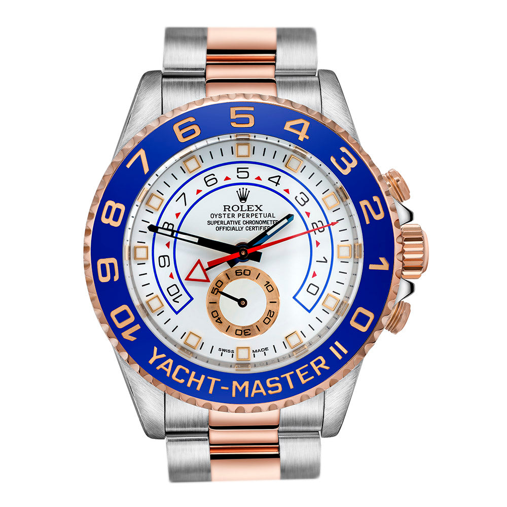 Pre-Owned Rolex Steel Yacht-Master II 44 Watch - White Dial