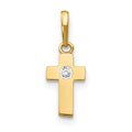 Huggy Spark 14k CZ Children's Cross Pendant
