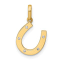 Calm Solstice 14k Childrens CZ Horseshoe Pendant