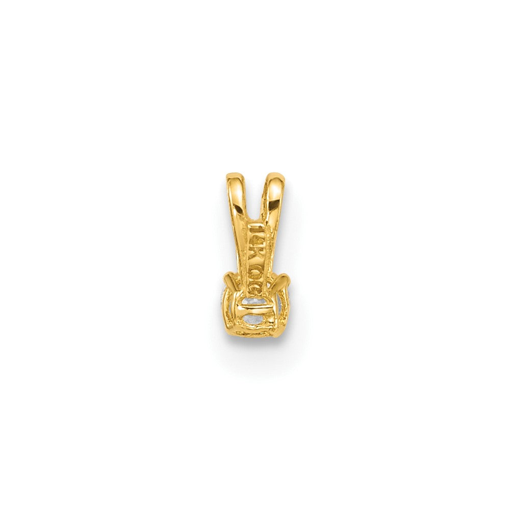 Calm Opus 14k Childrens Tiny CZ Pendant