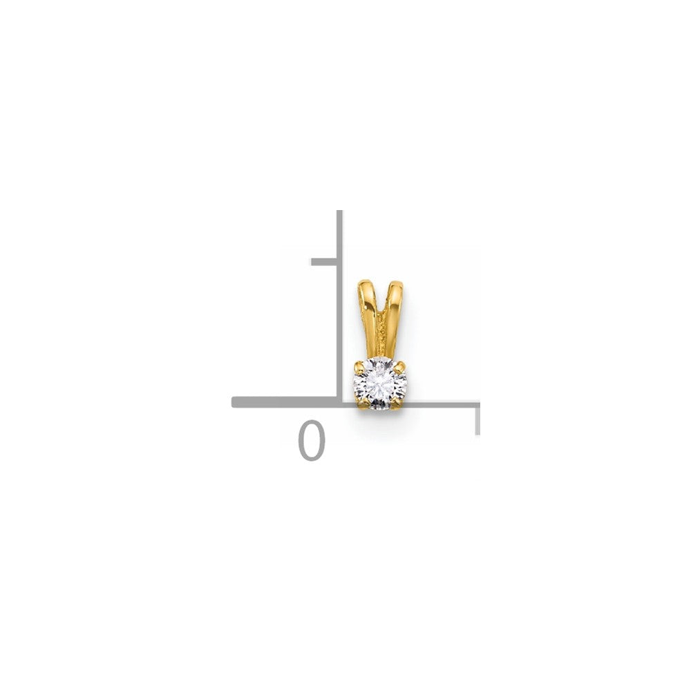 Calm Opus 14k Childrens Tiny CZ Pendant