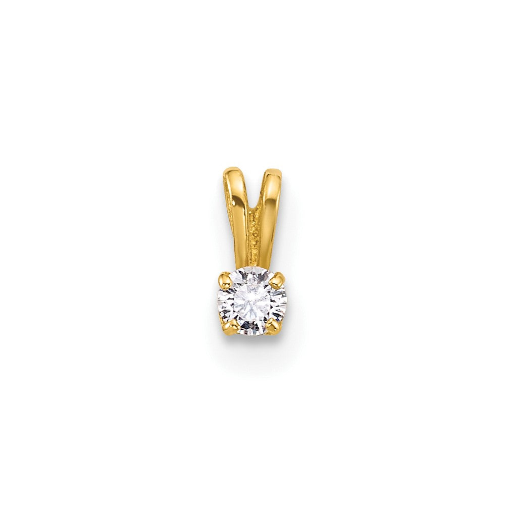 Calm Opus 14k Childrens Tiny CZ Pendant