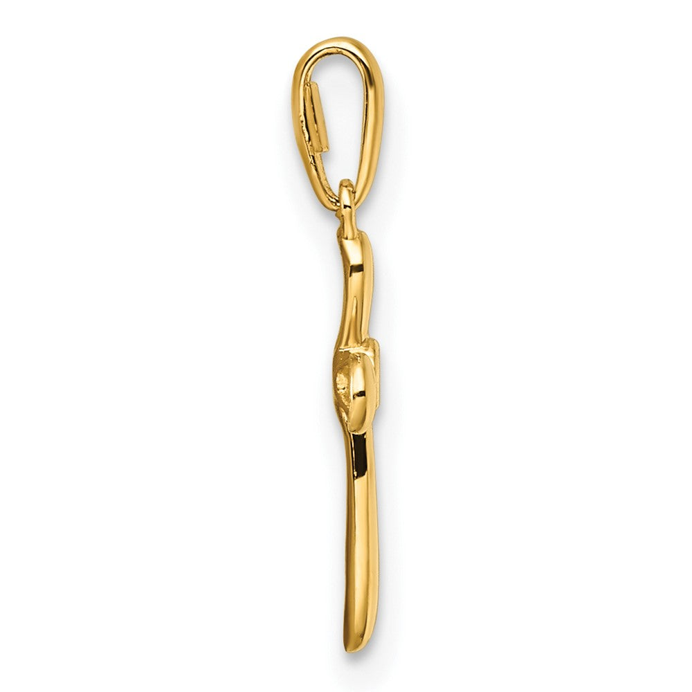 Luna Shine 14k Childrens CZ Cross Pendant