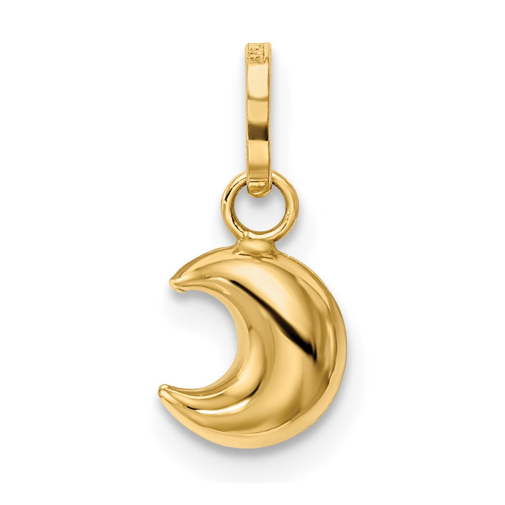 Warm Ridge Whisper Aria 14k Polished Puffed Moon Charm
