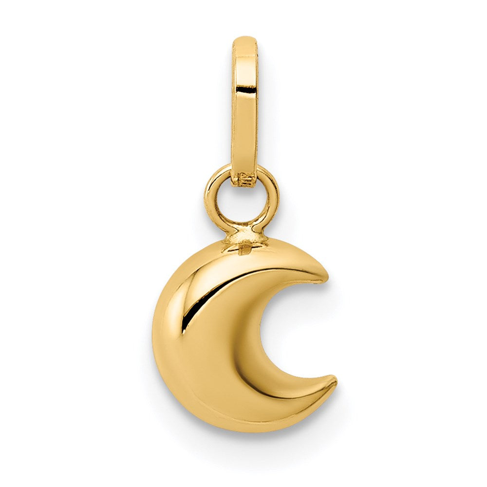 Warm Ridge Whisper Aria 14k Polished Puffed Moon Charm