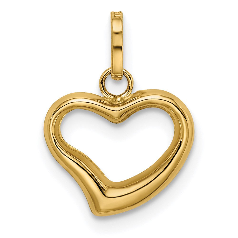 Solstice Spring Willow 14k Polished Cut-out Puffed Heart Charm