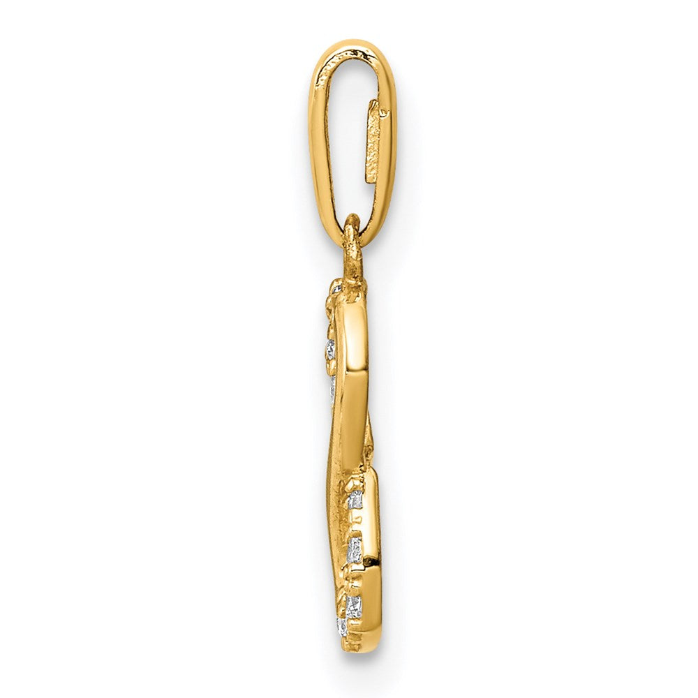 Emerald Ash Subtle Garden 14K CZ Infinity Symbol Pendant