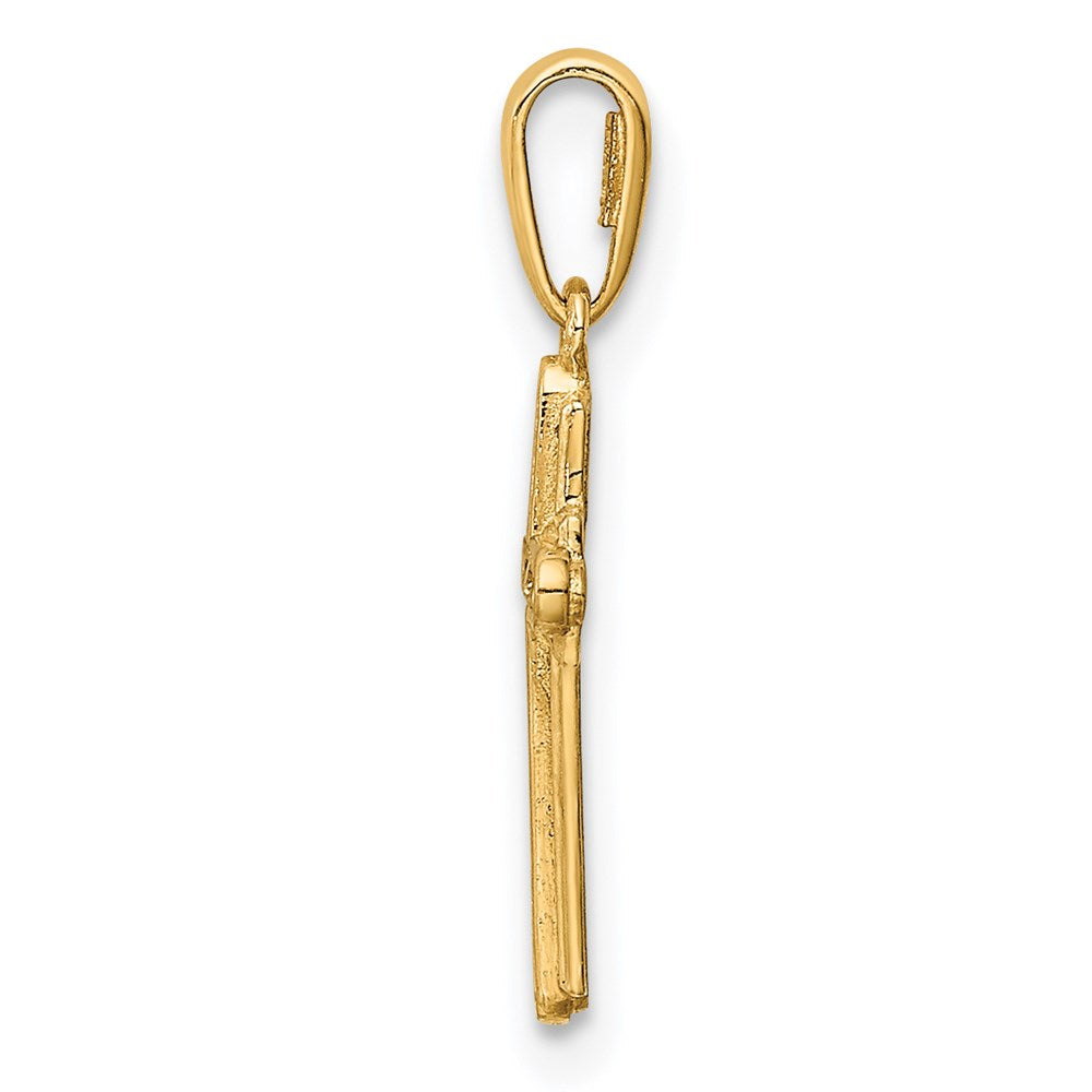 Tranquil Iris 14K Cross CZ Pendant – Dunkin's Diamonds