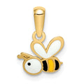 Refined Equinox Silver Halo 14k Enamel Bumble Bee Pendant