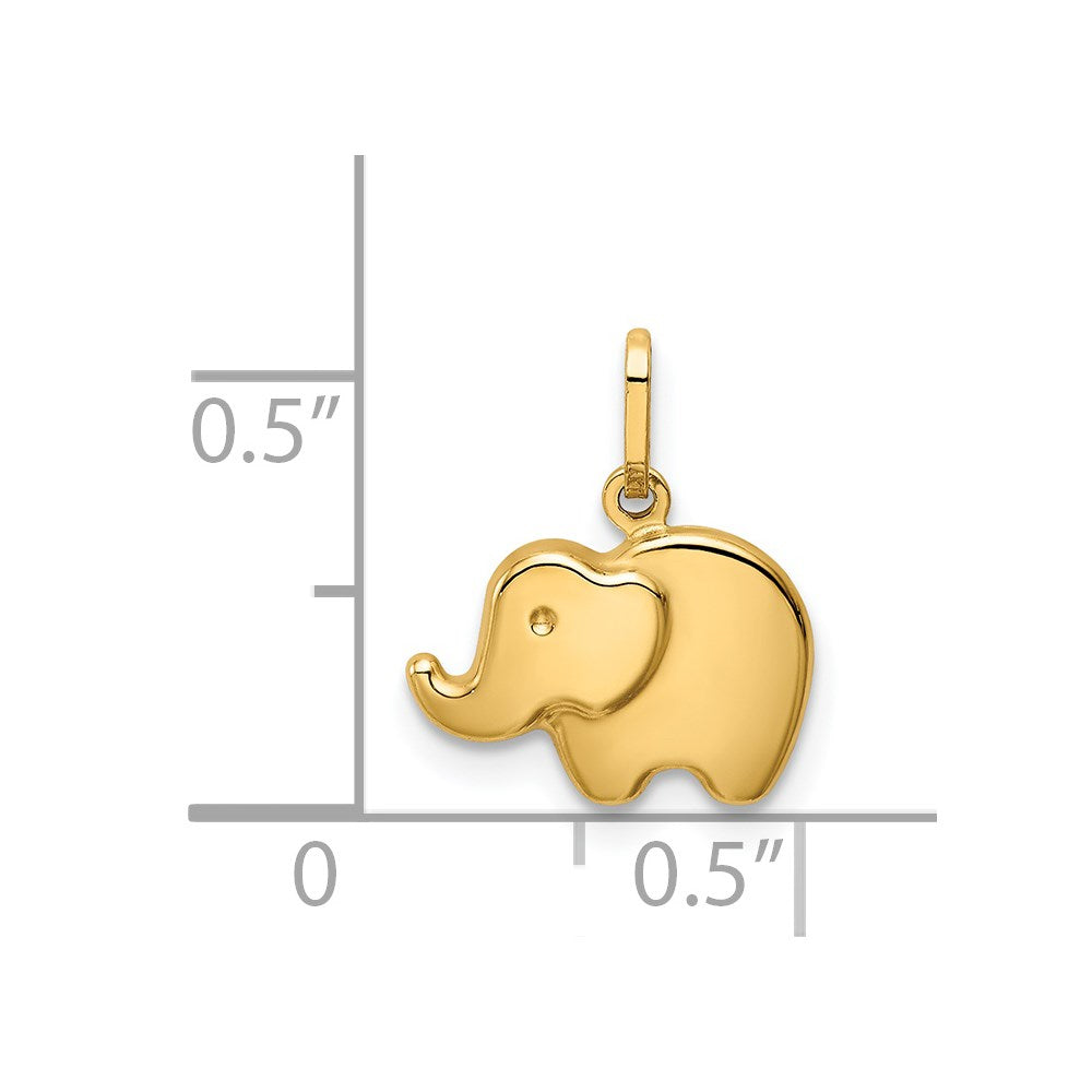 Radiant Wren 14k Polished Elephant Charm