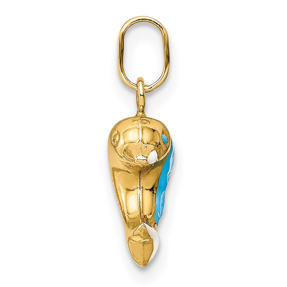 Dawn Aurora Starlit Marigold 14k Enameled Dophin Charm
