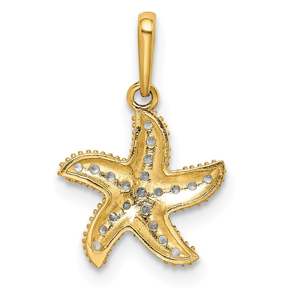 Velvet Breeze Twilight Echo 14K CZ Starfish Pendant