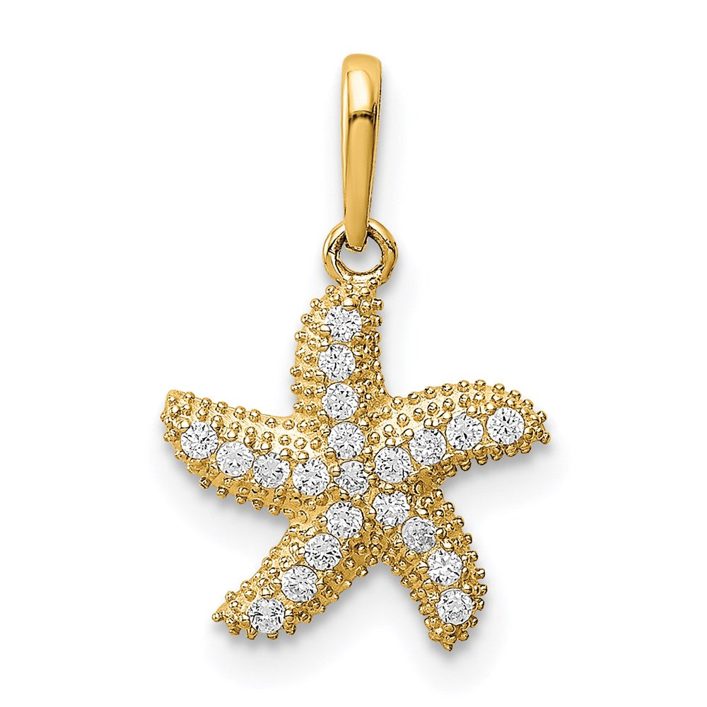 Velvet Breeze Twilight Echo 14K CZ Starfish Pendant