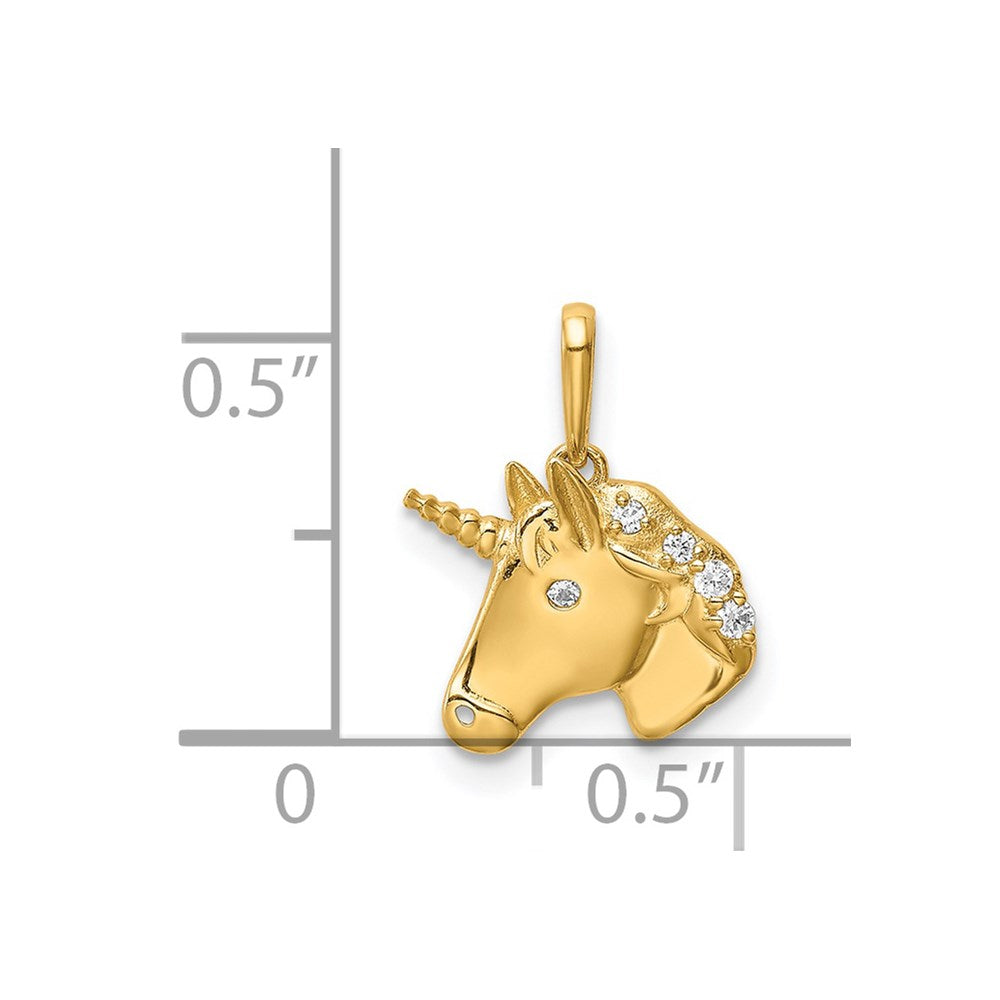 Refined Valley Refined Camellia 14K Unicorn CZ Pendant