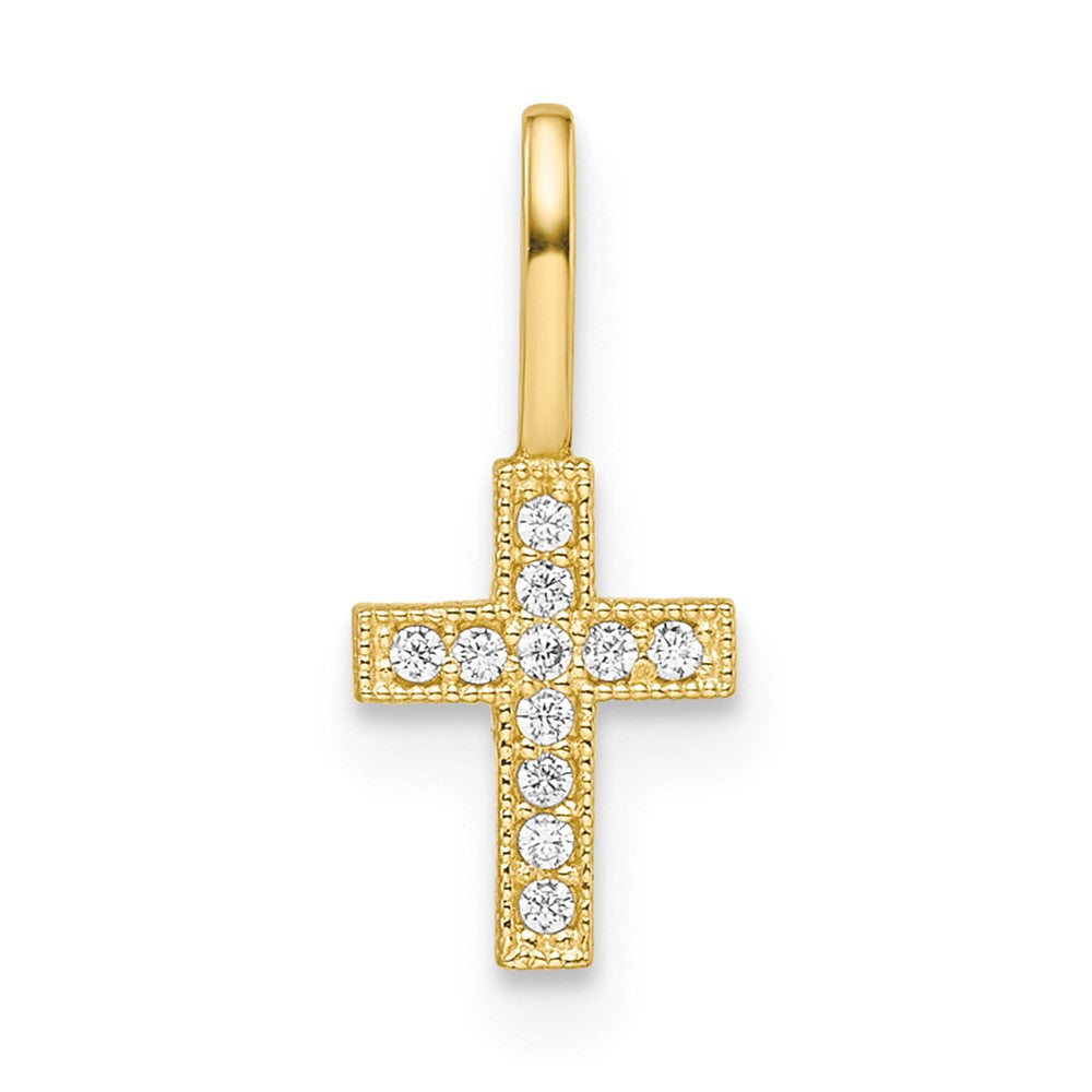 Giggles Pie 14k CZ Cross Pendant