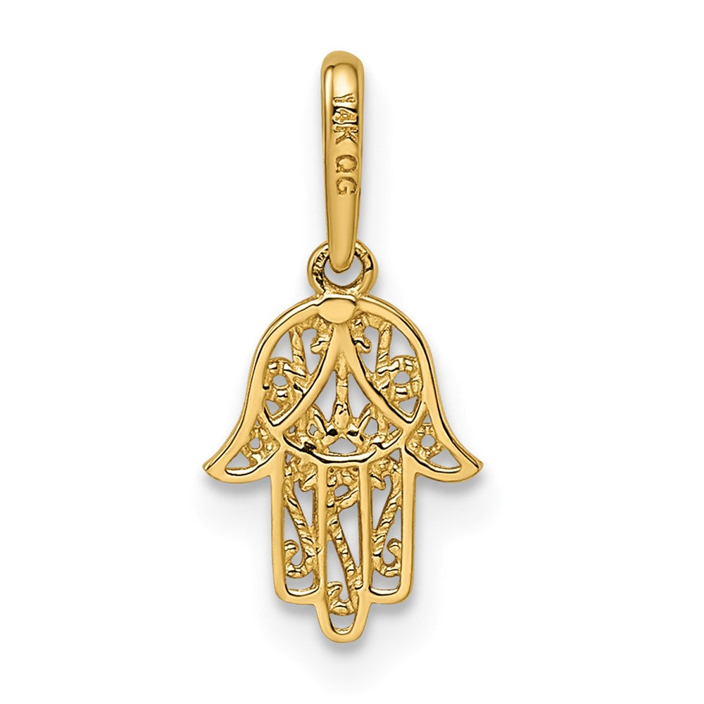 Clean Echo Regal Stream 14k Hamsa Pendant