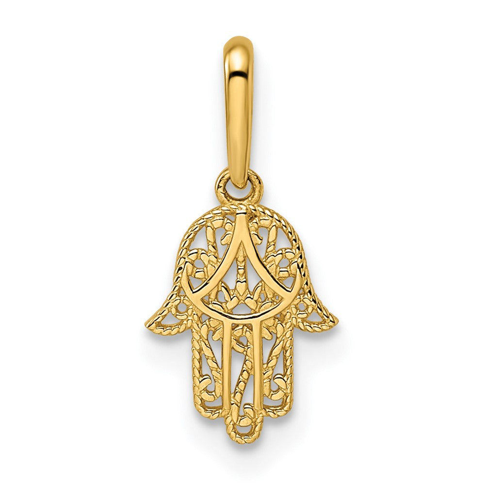 Clean Echo Regal Stream 14k Hamsa Pendant