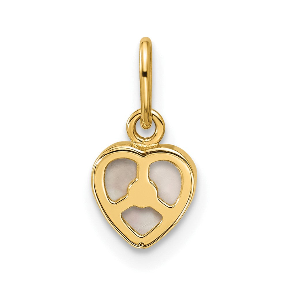 Refined Meadow 14K Polished Mother of Pearl Heart Pendant