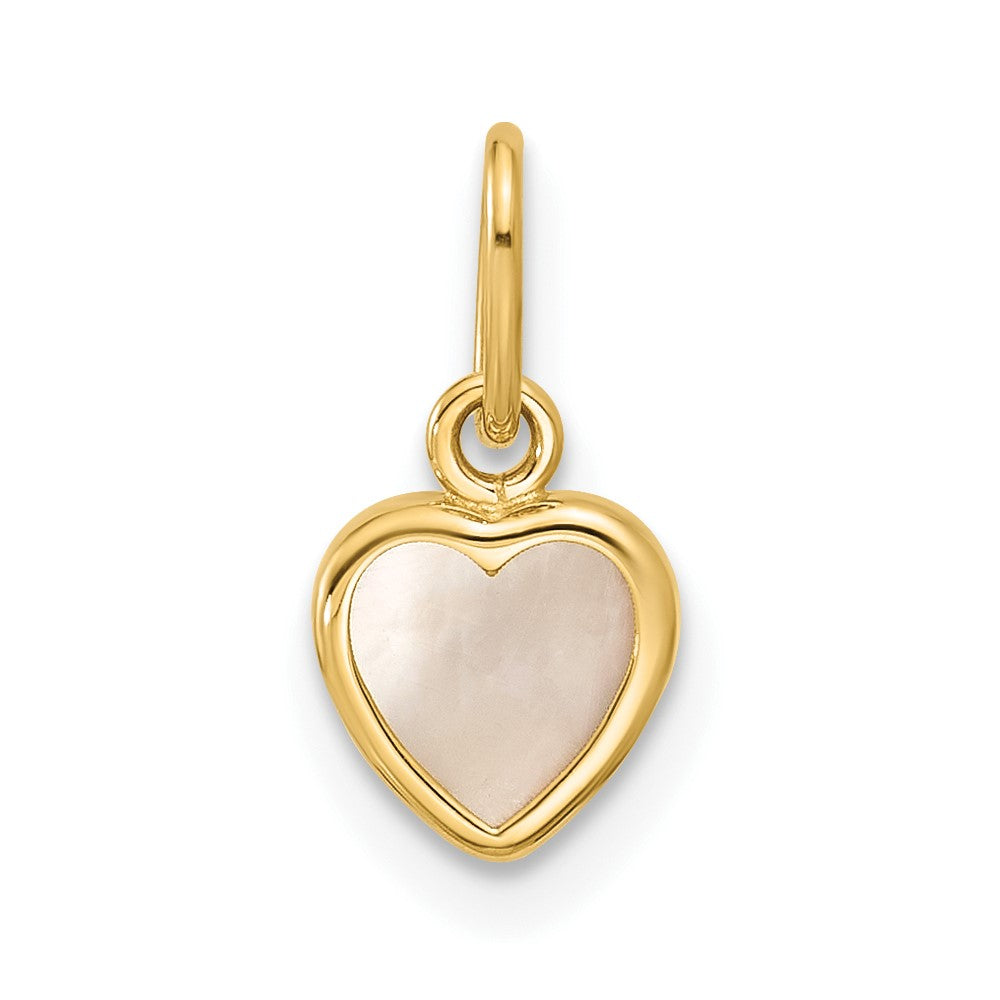 Refined Meadow 14K Polished Mother of Pearl Heart Pendant