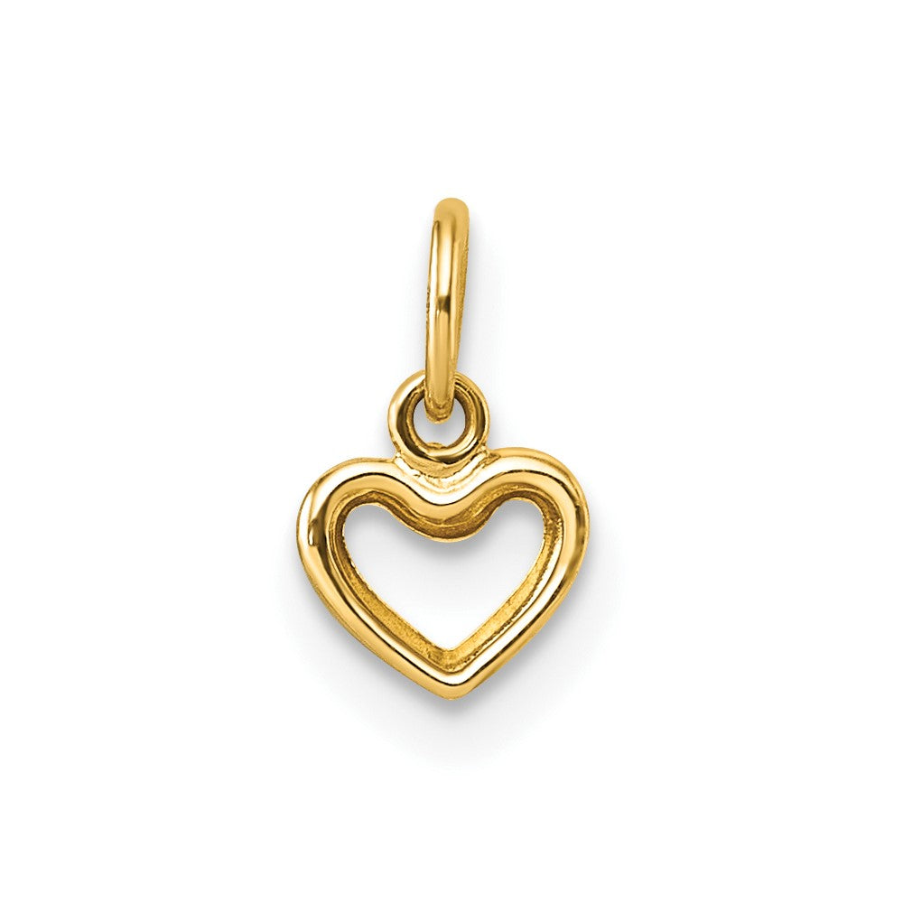 Modern Violet 14K Polished Open Heart Pendant