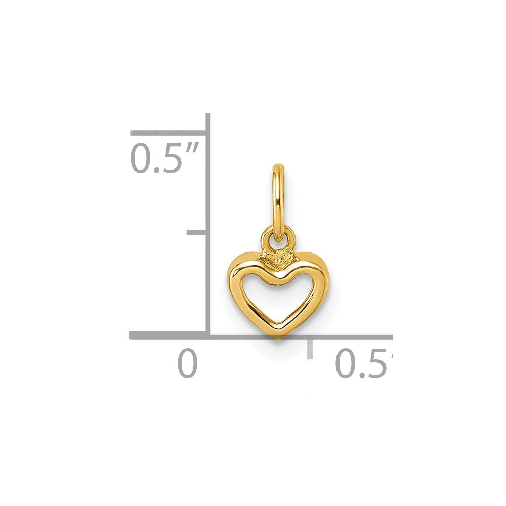 Modern Violet 14K Polished Open Heart Pendant