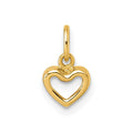 Modern Violet 14K Polished Open Heart Pendant