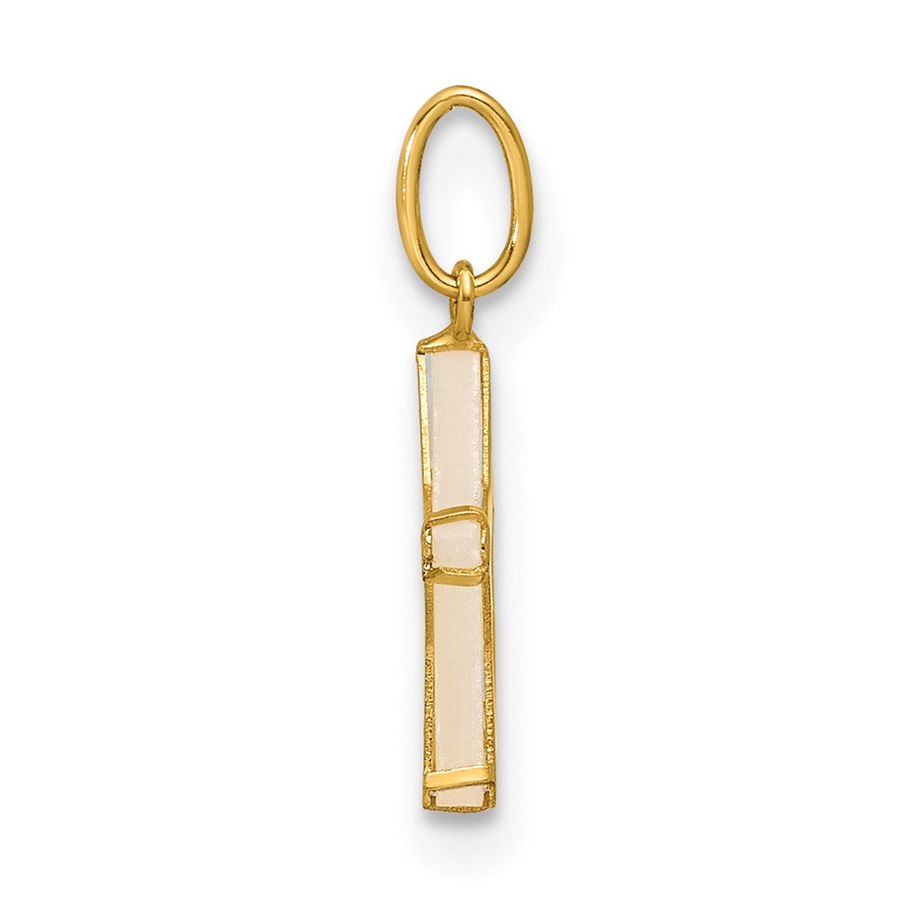Serene Zephyr Dawn Oak 14K Polished Mother of Pearl Star Pendant