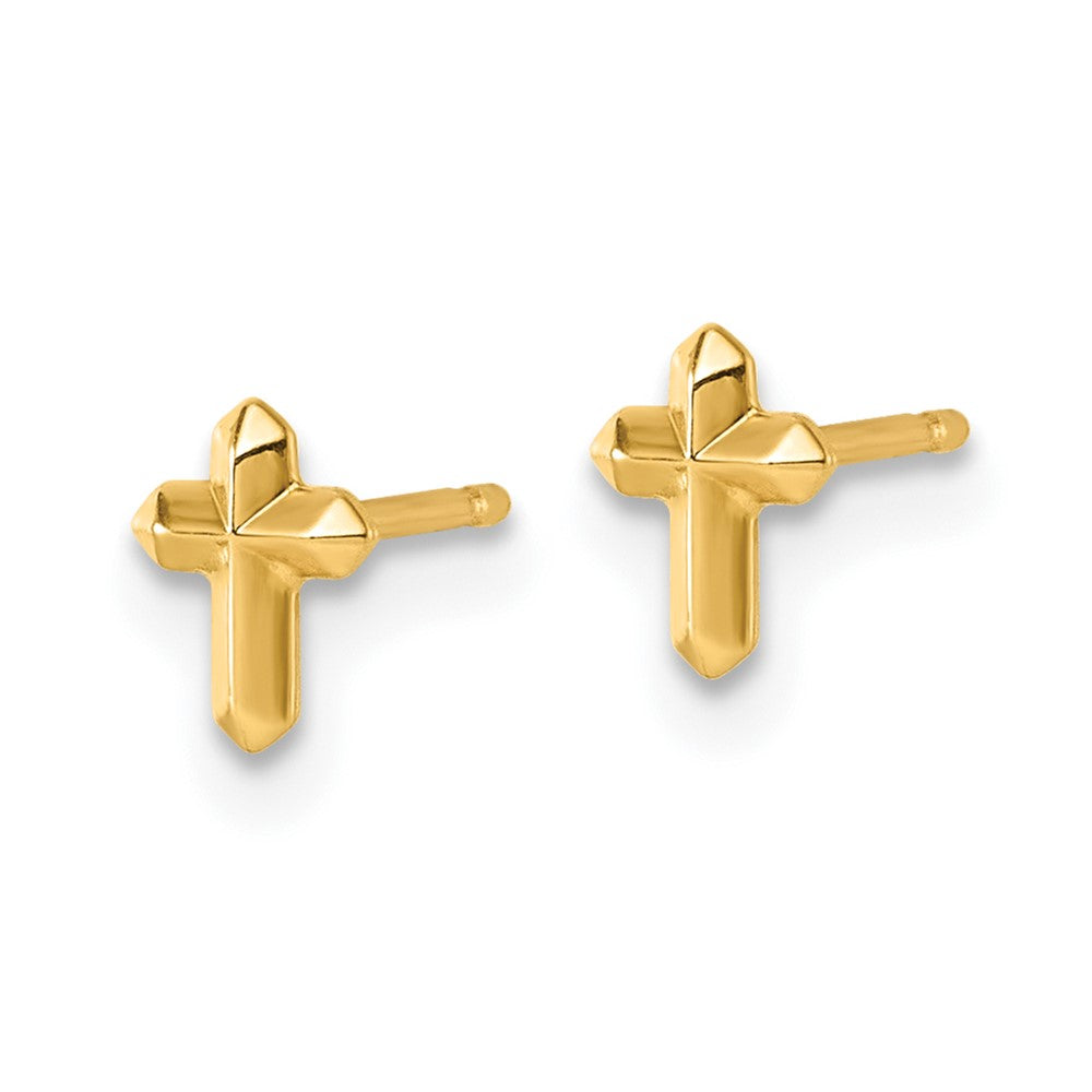 Cherry Puff 14K Polished Cross Post Earrings